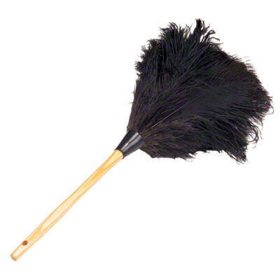 Feather Duster Premium Black Ostrich 9" Plume 20" Overall